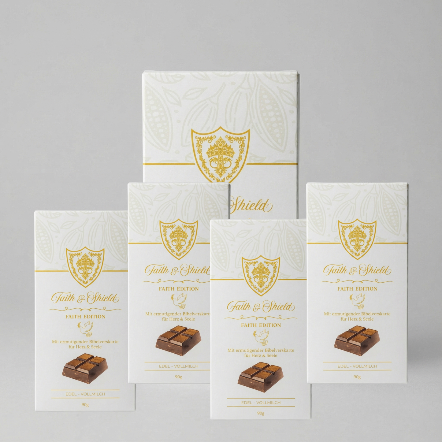 Blessing Pack - 5er-Bundle Edel-Vollmilch Faith & Shield